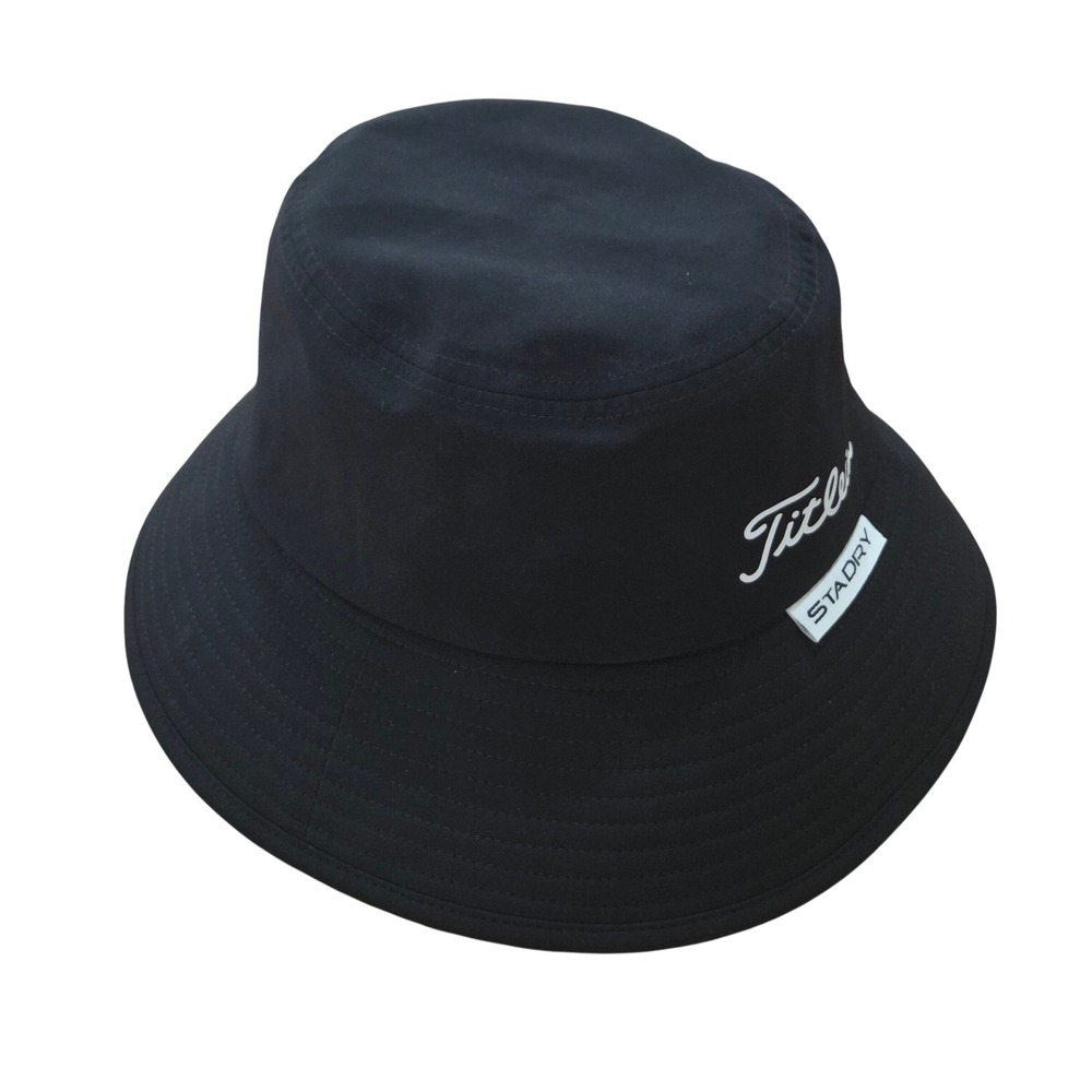 Titleist StaDry Bucket Hat Unisex S/M Black Polyester Excellent Golf Rain Cap - Picture 3 of 8